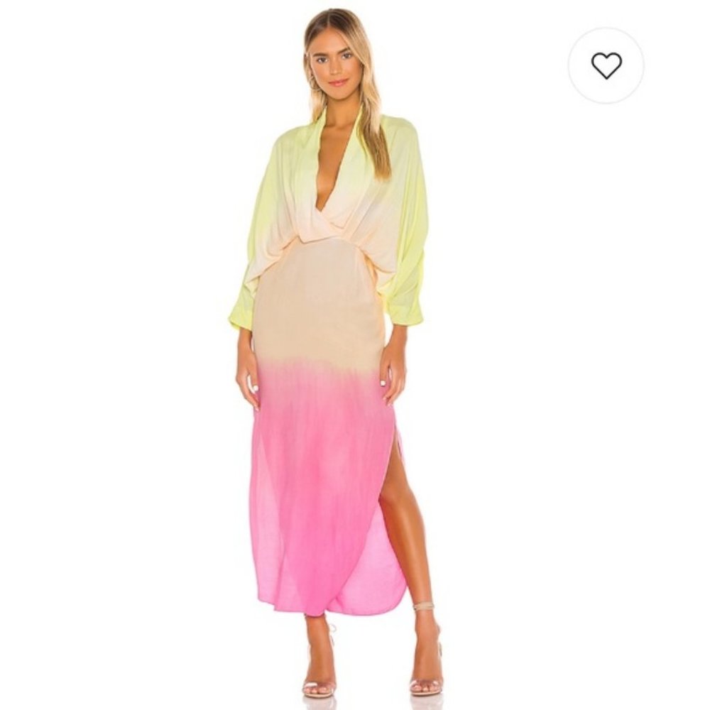 S/W/F Long Sleeve Dip Dye Maxi Dress NWT - Picture 12 of 14